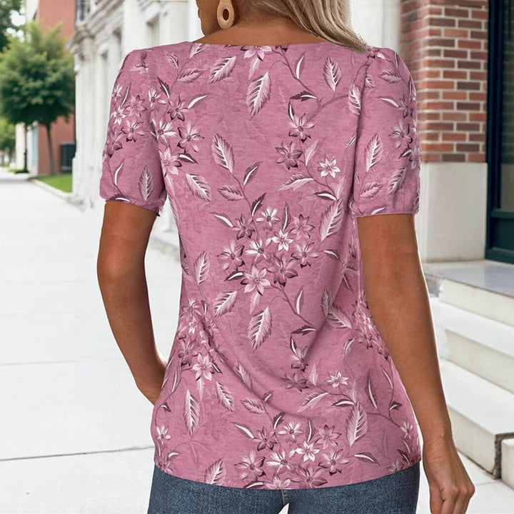 Frey - Vintage T-shirt med blomsterprint