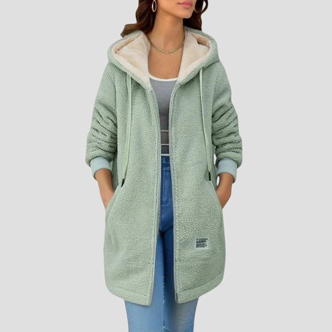 Marleen - Jakke med hætte og fleeceforing