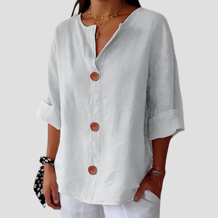 Clara - Afslappet linnedbluse