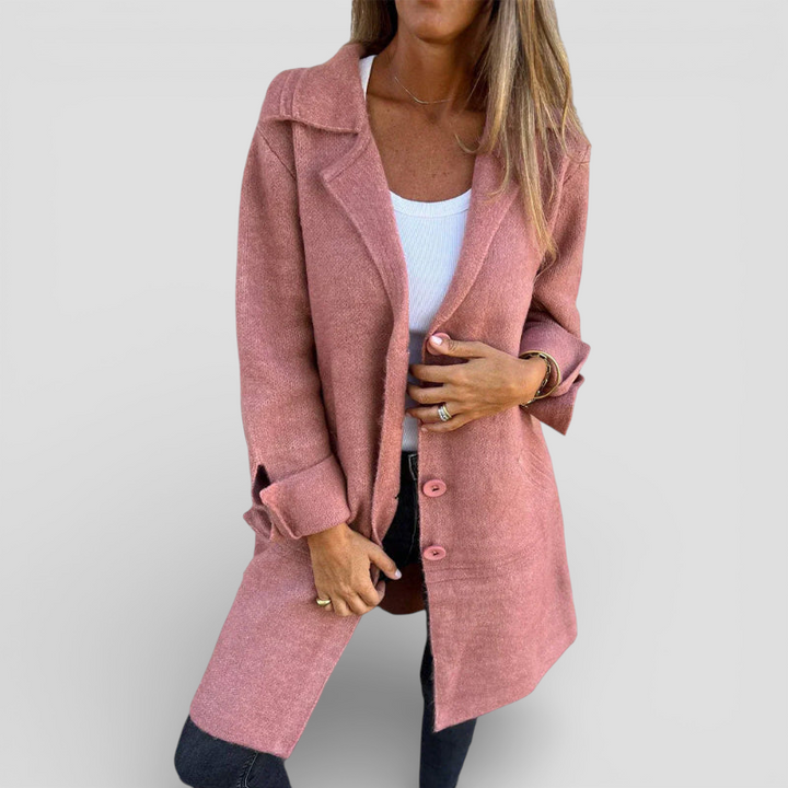 Caly - Blød frakke med knapper