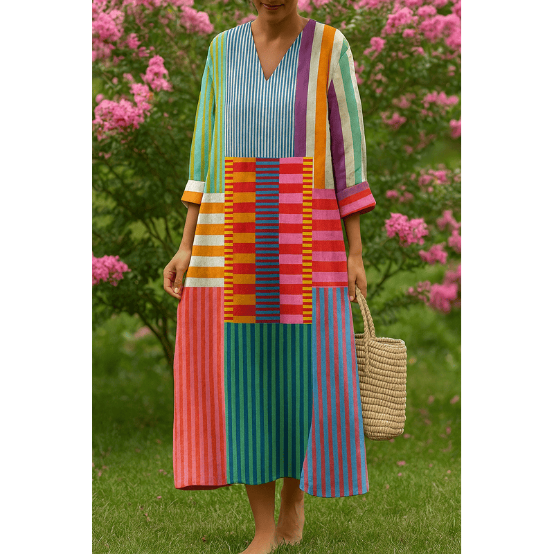 Lia - Elegant geometrisk kjole