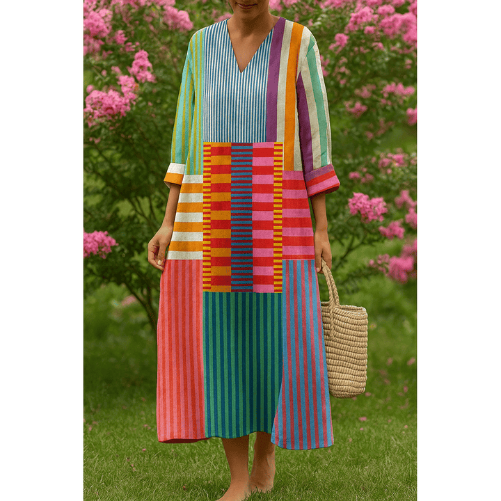 Lia - Elegant geometrisk kjole