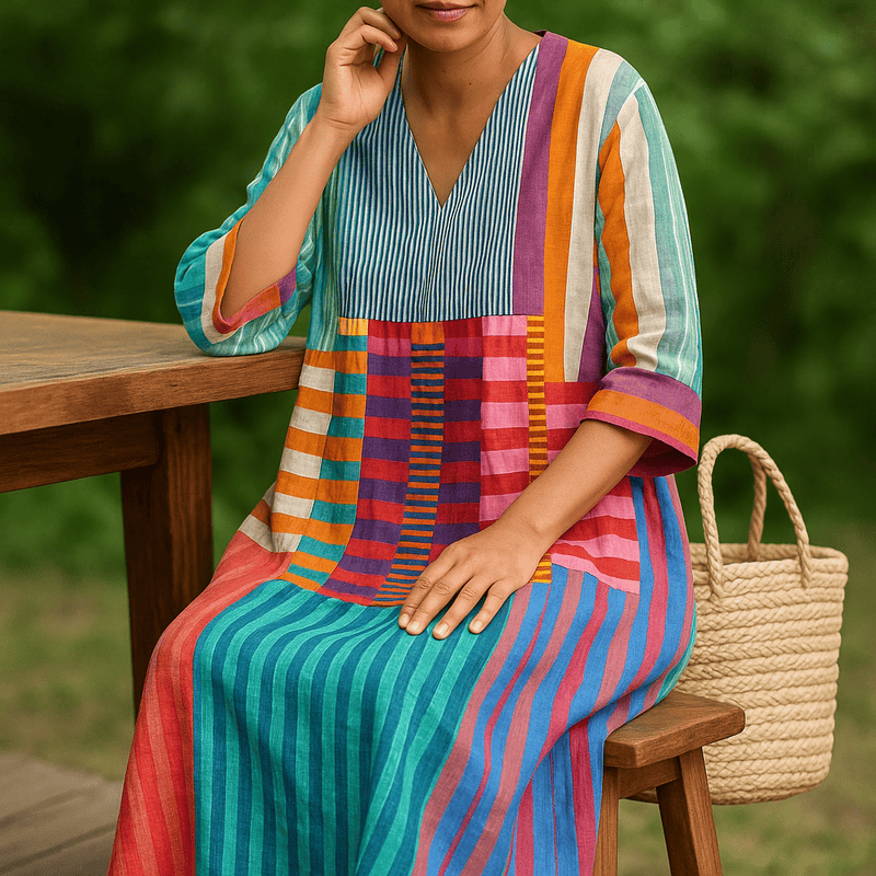 Lia - Elegant geometrisk kjole