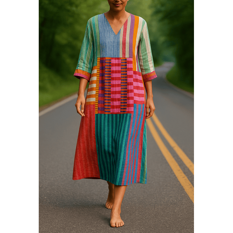 Lia - Elegant geometrisk kjole