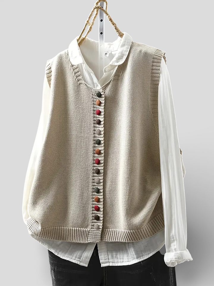 Clara - Klassisk Ærmeløs Strikvest