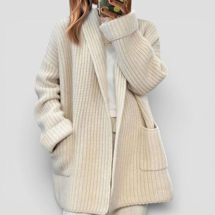 Irene - Strikkede cardigan i uldblanding