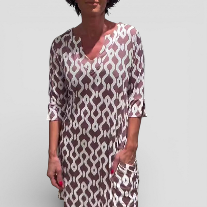 Iris - Behagelig printet kjole