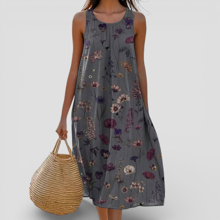 Kiri - Vintagekjole med blomsterprint