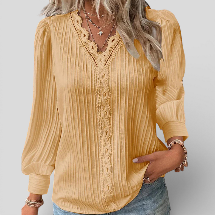 Lilly - Plisseret bluse