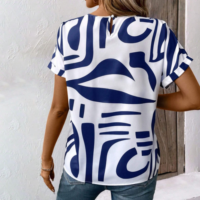 Nina - Afslappet abstrakt T-shirt