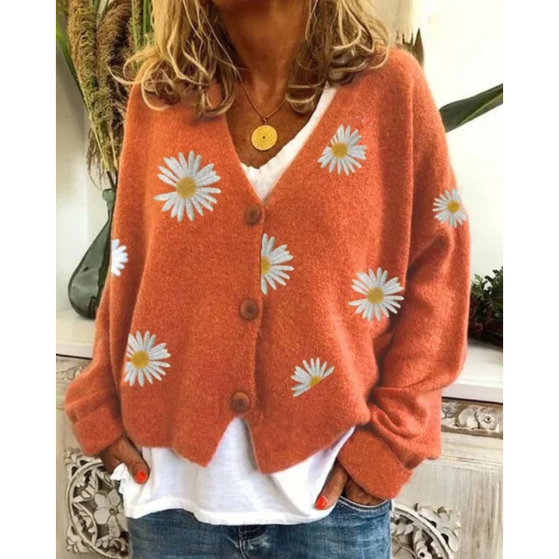 Theresia - Broderet cardigan