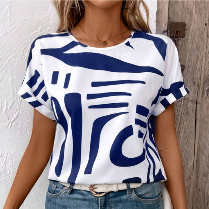 Nina - Afslappet abstrakt T-shirt