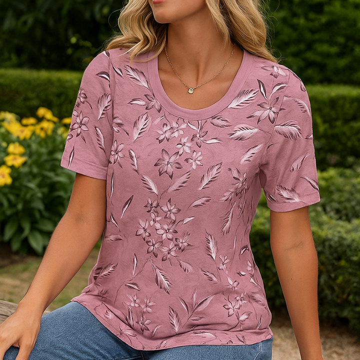 Frey - Vintage T-shirt med blomsterprint