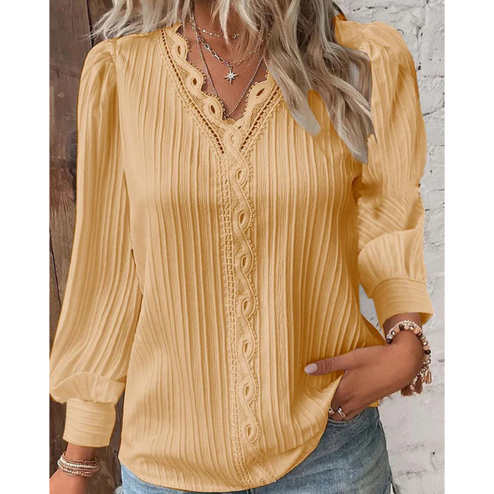 Lilly - Plisseret bluse