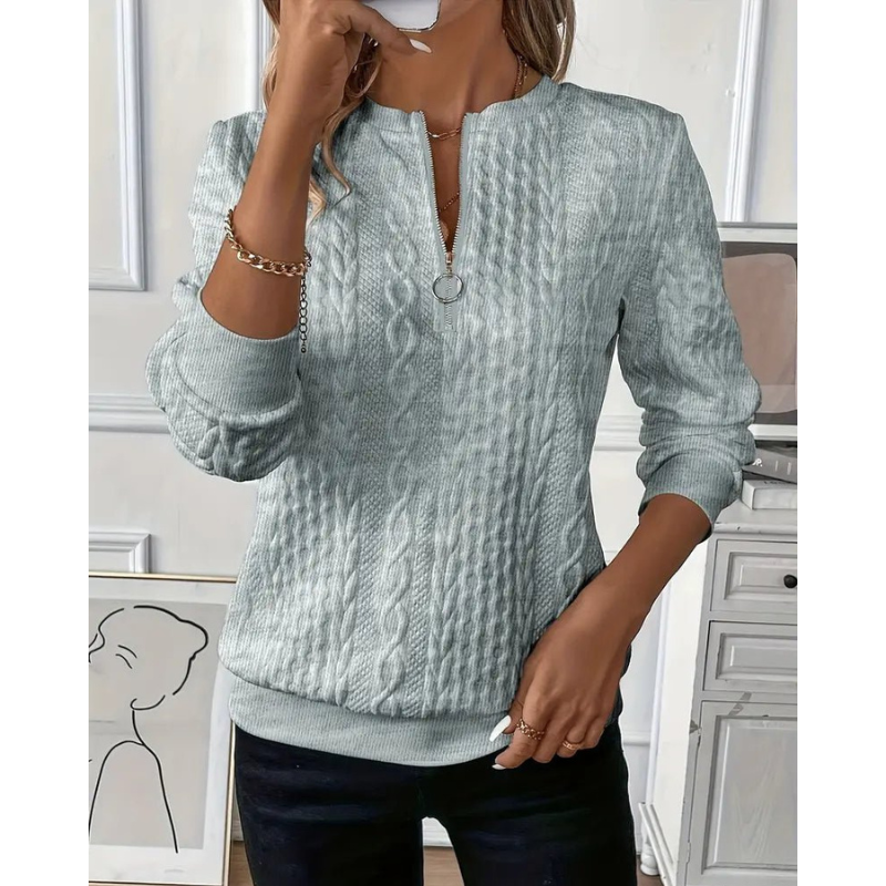 Susan - Sweater med lynlås