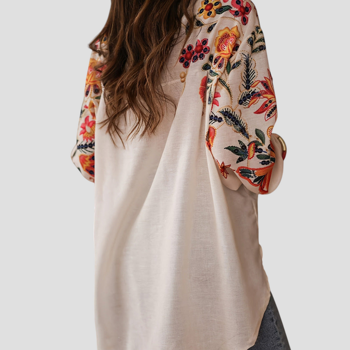 Camicia - Blomsterbroderi Bluse