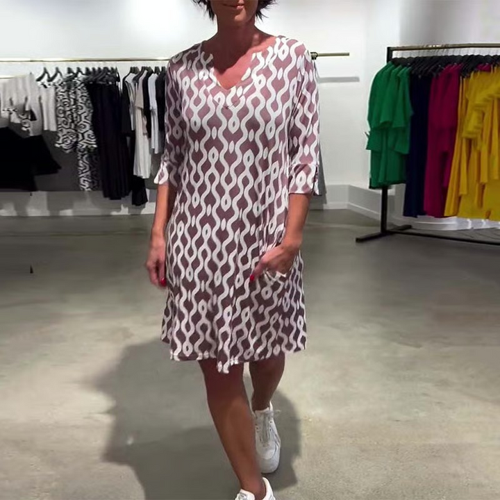 Iris - Behagelig printet kjole