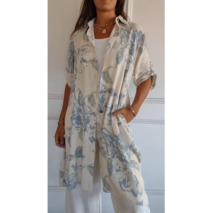 Jana - Elegant kjole i bomuld og hør