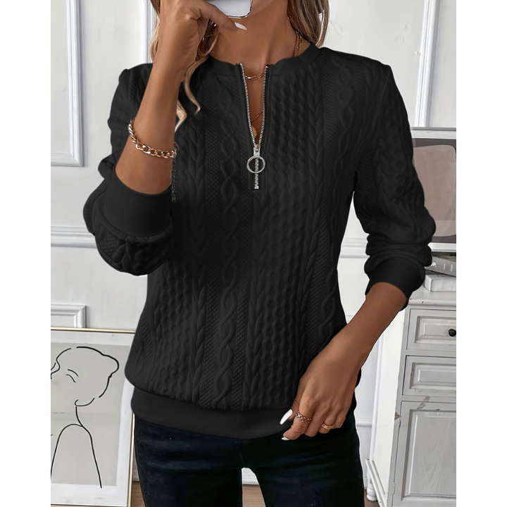 Susan - Sweater med lynlås