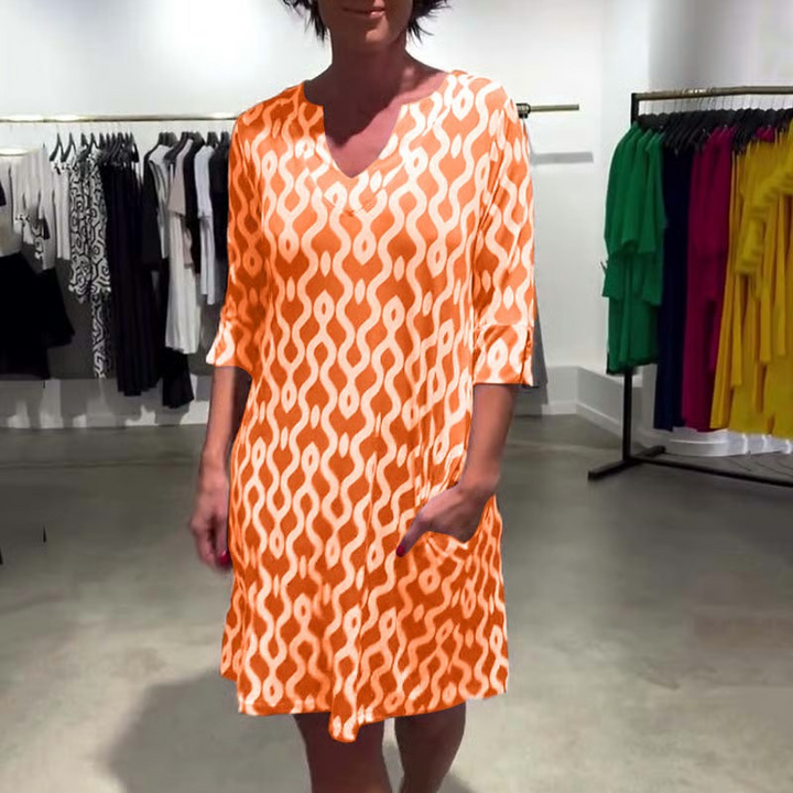 Iris - Behagelig printet kjole