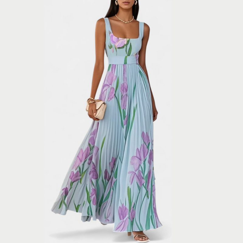 Calanthe - Elegant kjole med abstrakt print