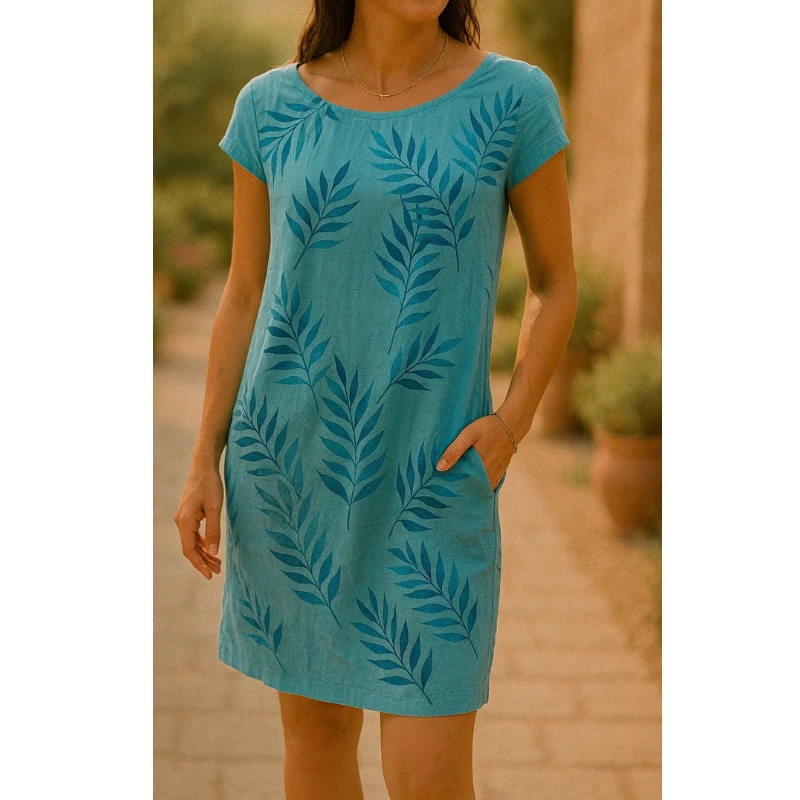 Ranya - Elegant kjole i bomuld og hør