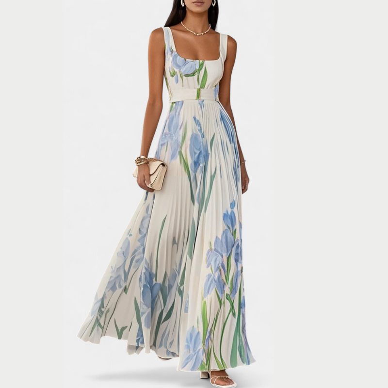 Calanthe - Elegant kjole med abstrakt print