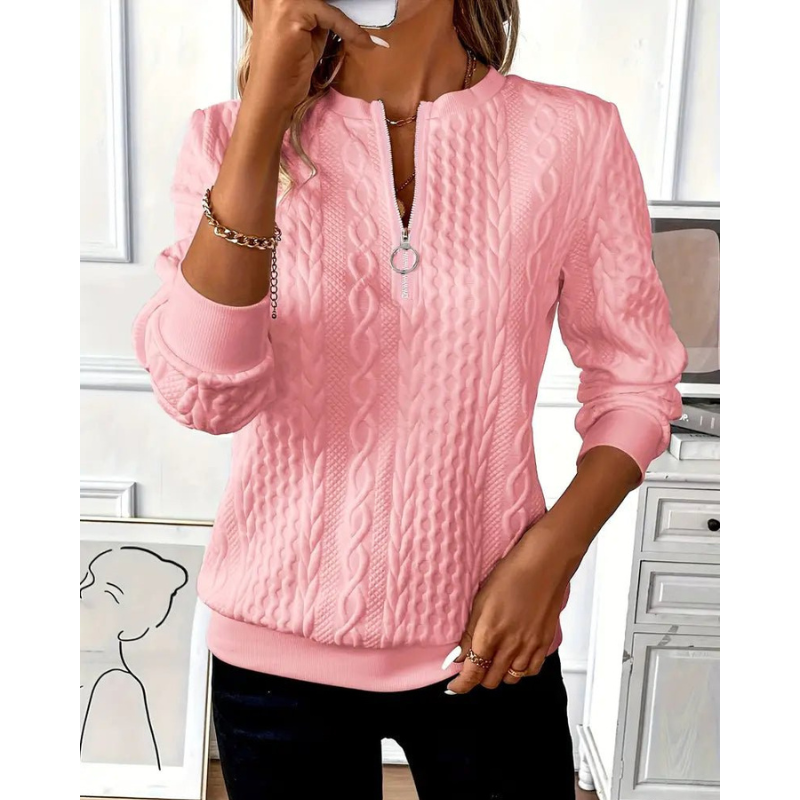 Susan - Sweater med lynlås