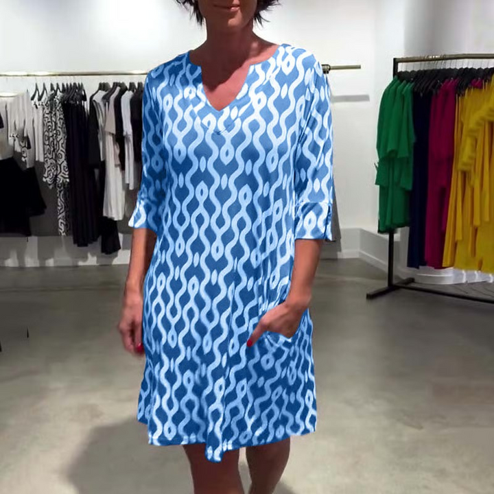 Iris - Behagelig printet kjole