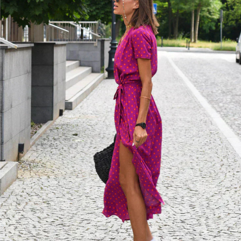 Nuvia - V-hals A-line kjole