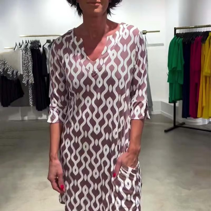 Iris - Behagelig printet kjole