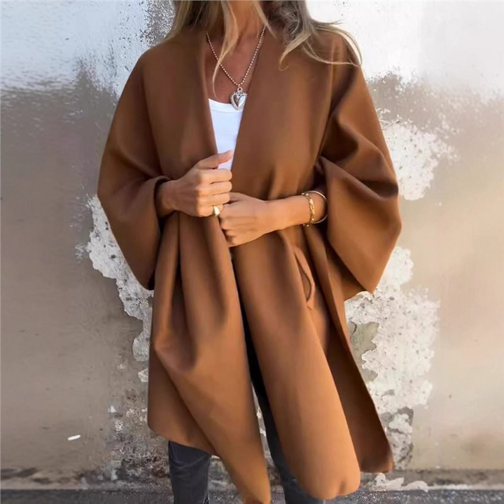 Luna - Løs kappejakke med V-hals