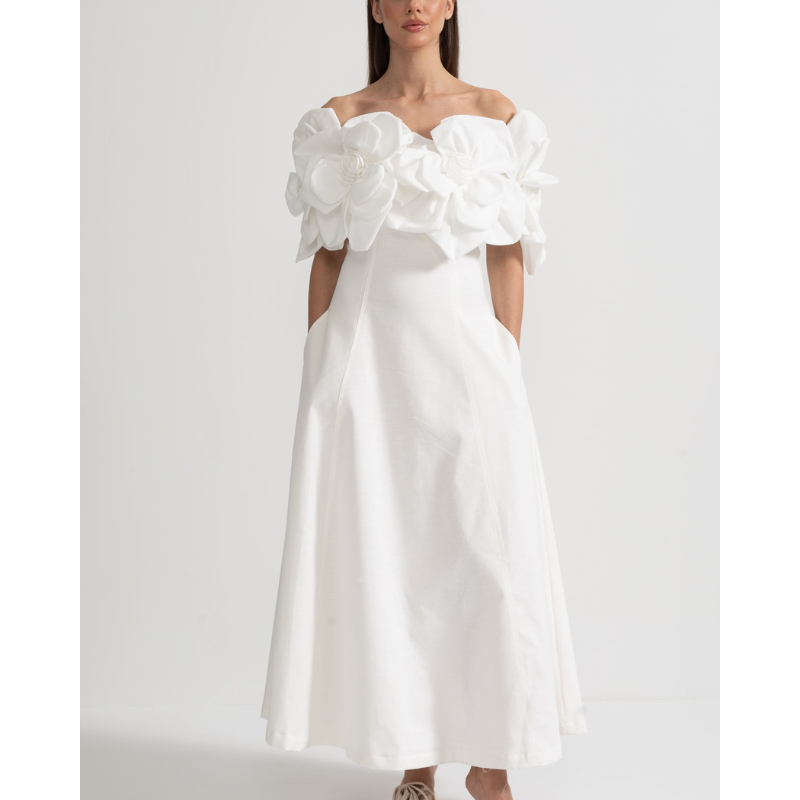 Merle - Blomstret midi-kjole