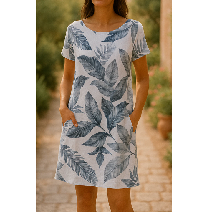 Ranya - Elegant kjole i bomuld og hør