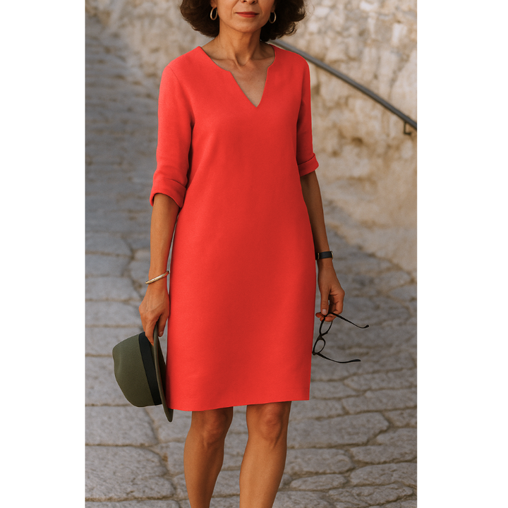 RIA - Elegant V-udskæringskjole