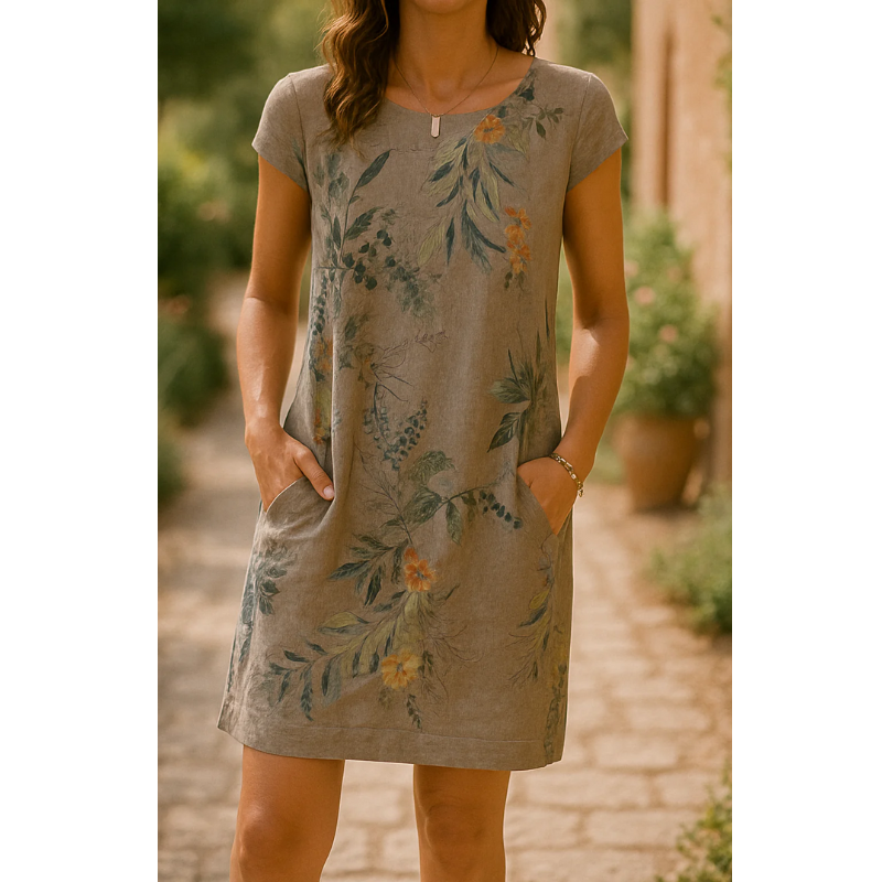 Ranya - Elegant kjole i bomuld og hør