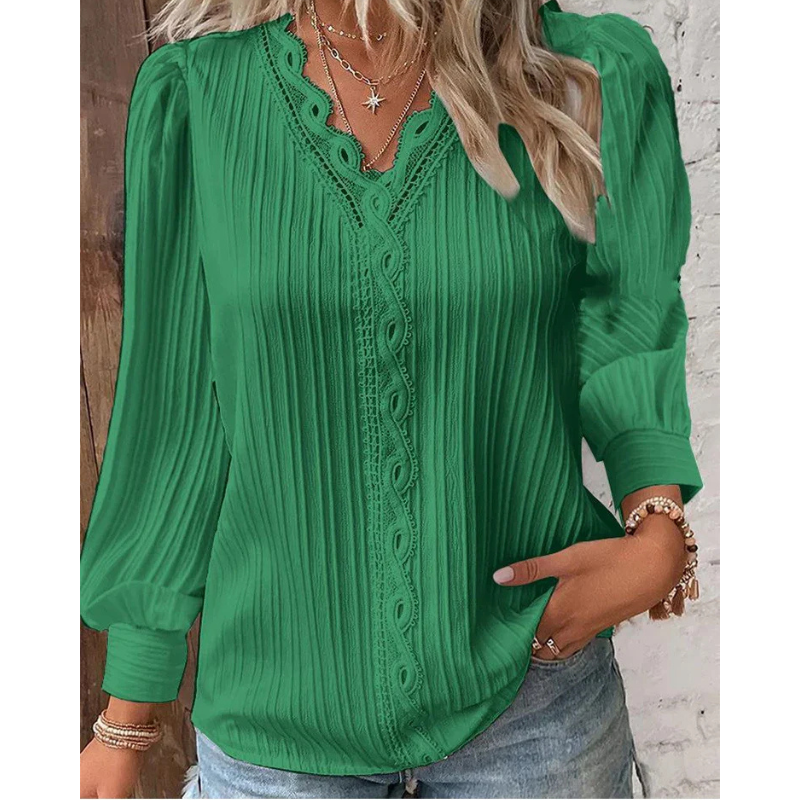 Lilly - Plisseret bluse