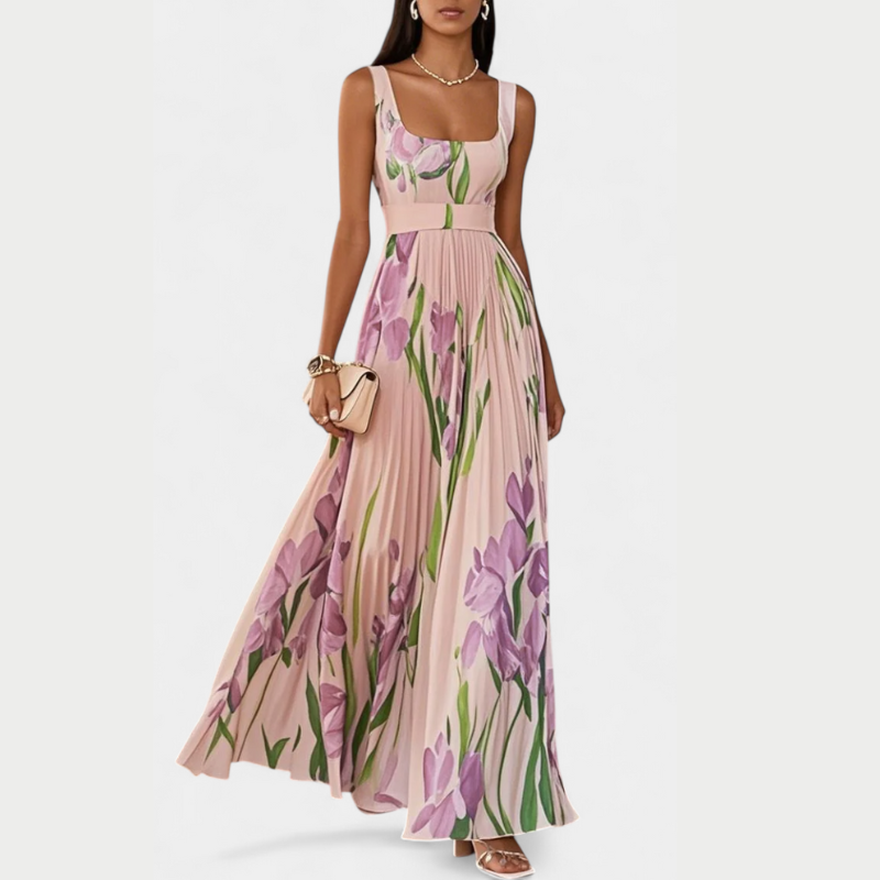 Calanthe - Elegant kjole med abstrakt print