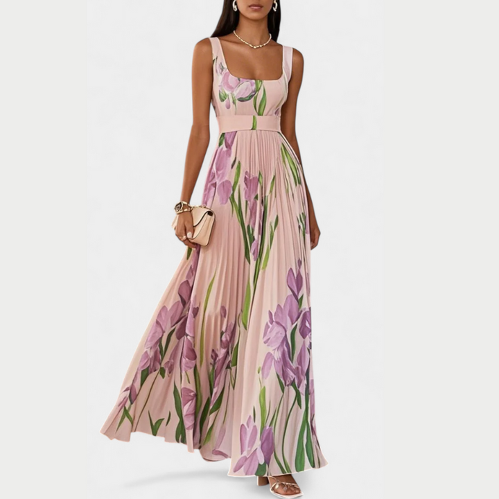 Calanthe - Elegant kjole med abstrakt print