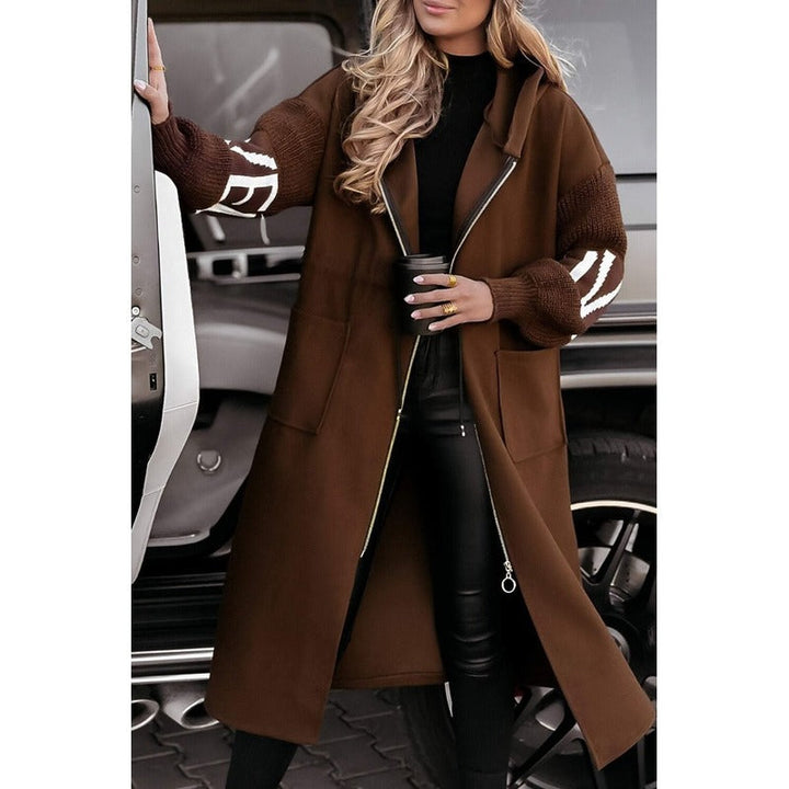 Amélie - Damefrakke med strikkede ærmer