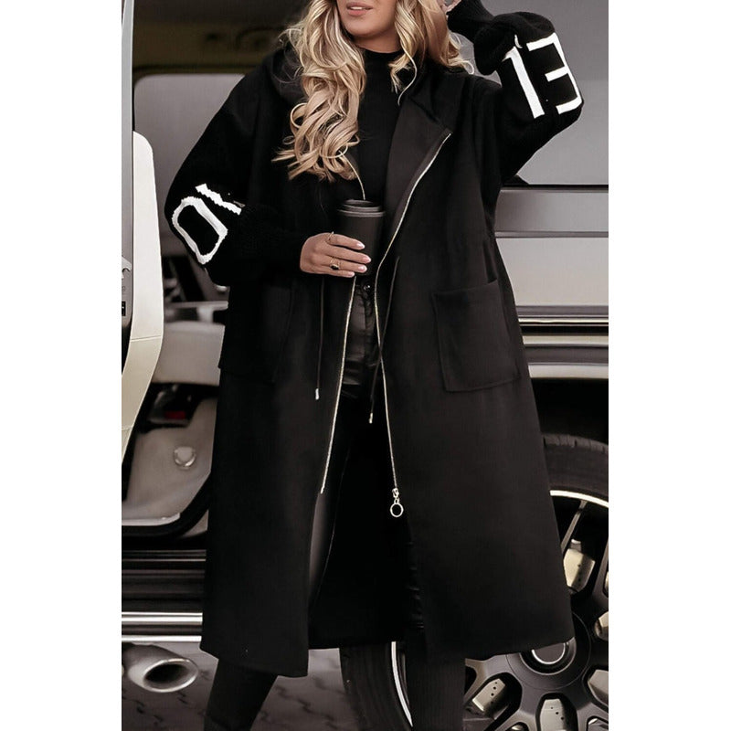 Amélie - Damefrakke med strikkede ærmer