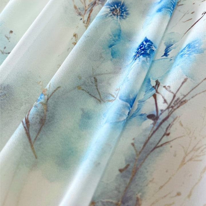 Tess - Lang kjole med blomsterprint