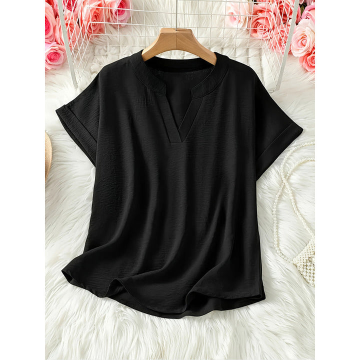 Lise - Elegant ensfarvet bluse