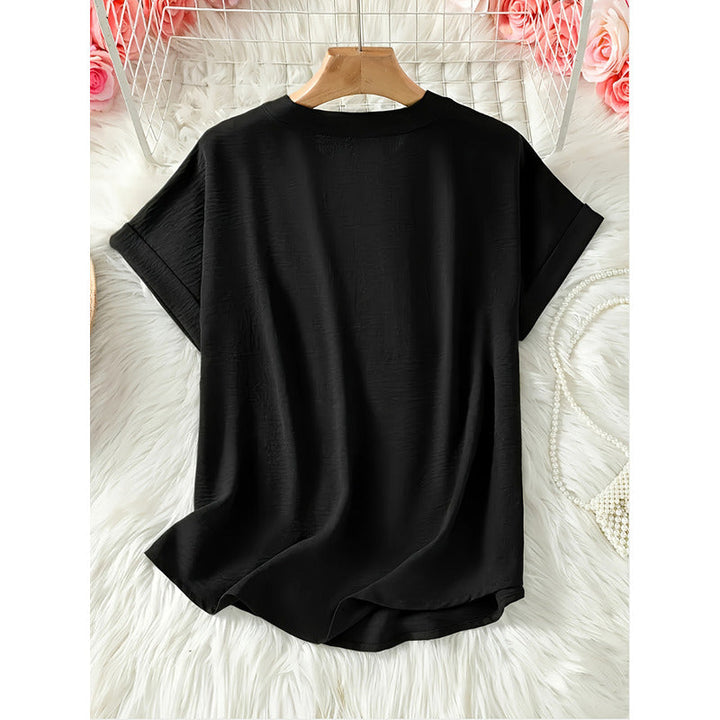 Lise - Elegant ensfarvet bluse