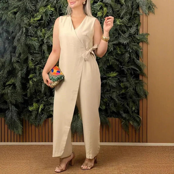 Inès - Elegant jumpsuit med V-hals